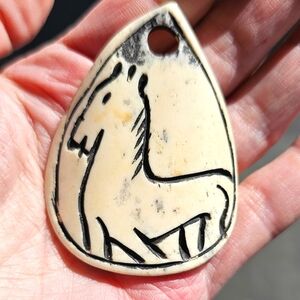 VTG Carved Bone Pendant